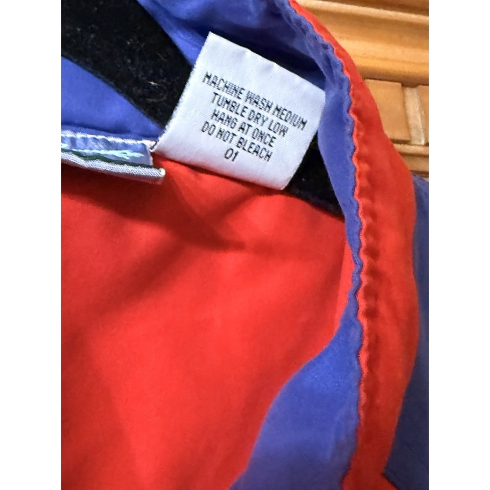Solare Sporta Windbreaker Full Zip Jacket Vintage Size XL Black Red Blue - Picture 6 of 12